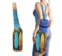 DWTJKMS Surf's Up - Borsa per tappetino da yoga per tavola da surf, in tela resistente, con tasca per bottiglia d'acqua e tasca inferiore bagnata, adatta alla maggior parte dei tappetini da yoga