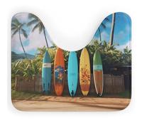 DWTJKMS Surf's Up - Tappetino da bagno per tavola da surf, a forma di U, ad asciugatura rapida, assorbente, resistente alle macchie, antiscivolo, per base WC ovale