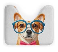 DWTJKMS Tappetino da bagno per animali domestici con morbido papillon, a forma di U, ad asciugatura rapida, assorbente, resistente alle macchie, tappetino da bagno antiscivolo, per base WC ovale
