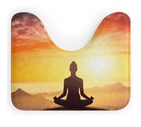 DWTJKMS Tappetino da bagno per meditazione yoga, tappetino da bagno ad asciugatura rapida, assorbente, a forma di U, antiscivolo, per pavimento del bagno (50,8 x 40,6 cm)
