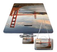 DWTJKMS Tappetino da picnic con Golden Gate Bridge, pieghevole, impermeabile, con borsa per tote, grande tappetino da picnic all'aperto, 147,3 x 147,3 cm, coperta da campeggio per spiaggia, parco
