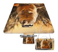 DWTJKMS Tappetino da picnic disegnato a mano, tappetino pieghevole impermeabile con borsa tote grande tappetino da picnic all'aperto 147,3 x 147,3 cm coperta da campeggio per spiaggia, parco, viaggi