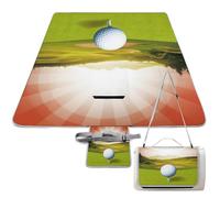 DWTJKMS Tappetino da picnic per golf, sport, pieghevole, impermeabile, con borsa tote grande, tappetino da picnic all'aperto, 147,3 x 147,3 cm, coperta da campeggio per spiaggia, parco, viaggi