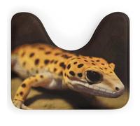 DWTJKMS Tappeto da bagno a forma di U con leopardo Little Gecko, ad asciugatura rapida, antiscivolo, per pavimento del bagno (50,8 x 40,6 cm)