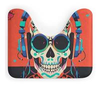 DWTJKMS Tappeto da bagno a forma di U con orecchie punk rock, ad asciugatura rapida, assorbente, antiscivolo, per pavimento del bagno (50,8 x 40,6 cm)