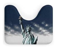 DWTJKMS Tappeto da bagno a forma di U con Statua della Libertà, ad asciugatura rapida, assorbente, antiscivolo, per pavimento del bagno (50,8 x 40,6 cm)