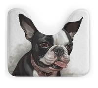 DWTJKMS Tappeto da bagno Boston Terrier ad asciugatura rapida, assorbente, a forma di U, antiscivolo, per pavimento del bagno (50,8 x 40,6 cm)