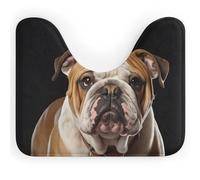 DWTJKMS Tappeto da bagno con bulldog inglese, ad asciugatura rapida, assorbente, a forma di U, antiscivolo, per pavimento del bagno (50,8 x 40,6 cm)