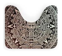 DWTJKMS Tappeto da bagno con calendario Maya, fine del mondo, ad asciugatura rapida, assorbente, a forma di U, antiscivolo, per pavimento del bagno (50,8 x 40,6 cm)