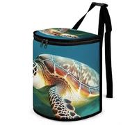 DWTJKMS Tartaruga marina pattumiera per auto con coperchio Grande capacità Appeso Auto Trash Bin a prova di perdite Impermeabile Pattumiera Auto Must Haves Accessori interni