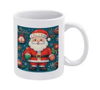 DWTJKMS Tazza da caffè con scritta "Merry Christmas", in ceramica, bianca, con manico, in porcellana, motivo stampato, simpatica tazza da latte, tazza da caffè divertente, per uomini e donne, lavabile