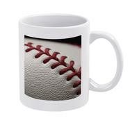DWTJKMS Tazza da caffè in ceramica bianca con manico in pizzo da baseball con manico in porcellana novità tazza da tè con motivo stampato carino tazza da latte divertente tazze da caffè per uomini
