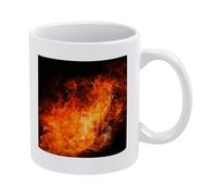 DWTJKMS Tazza da caffè in ceramica bianca con manico in porcellana con stampa motivo stampato tazza da tè carino tazza da caffè divertente per uomini donne lavabile in lavastoviglie