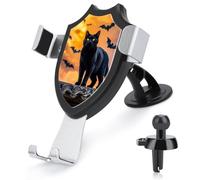 DWTJKMS The Black Cat is Pacing on the Roof Car Phone Holder Air Vent Cell Phone Stand Universale Automobile Cradle Fit for All Smartphone and Car Models (nero)
