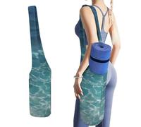 DWTJKMS The Blue Sea - Borsa per tappetino da yoga, in tela resistente, con tasca per bottiglia d'acqua e tasca inferiore bagnata, si adatta alla maggior parte dei tappetini da yoga