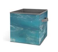 DWTJKMS The Blue Sea Cube Organizzatore Contenitori Pieghevole in Tessuto Spesso, Coperte, Vestiti, Scatola di Immagazzinaggio Adatto per Casa Ufficio Guardaroba Abbigliamento Giocattoli Organizer