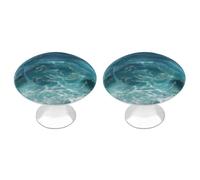 DWTJKMS The Blue Sea Maniglie colorate per armadietti, maniglie per cassetti, adatte per cassettiere, mobili da cucina, porte, cassetti dell'armadio