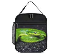 DWTJKMS The Green Snake Borsa termica per il pranzo, a prova di perdite, per uomini e donne, con manico, riutilizzabile, isolata, per ufficio, lavoro, picnic