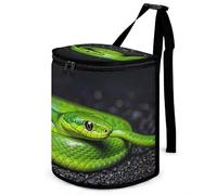 DWTJKMS The Green Snake Car Trash Can con coperchio Grande Capacità Appeso Auto Pattumiera a prova di perdite Impermeabile Cestino della spazzatura Auto Must Haves Accessori interni