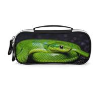 DWTJKMS The Green Snake Leather Makeup Bag Portatile Piccolo Organizzatore Cosmetico Impermeabile Toiletry Borse Pennelli Matite E Viaggio Trucco Accessori