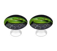 DWTJKMS The Green Snake Maniglie per armadietti colorati Pomelli per cassetti Solidi Maniglie per Cassetti Adatto per Comò Mobili da Cucina Porte Armadio Cassetti