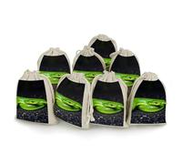 DWTJKMS The Green Snake - Sacchetti regalo portatili, piccoli, con coulisse, riutilizzabili, in cotone e lino, per matrimoni, viaggi, ufficio, allenamento (unisex)