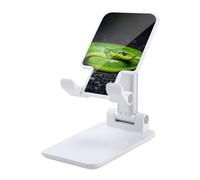 DWTJKMS The Green Snake - Supporto per telefono cellulare, pieghevole, regolabile in altezza, portatile, adatto a tutti gli smartphone, colore: bianco