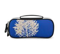 DWTJKMS The White Tree Leather Makeup Bag Portatile Piccolo Organizzatore Cosmetico Impermeabile Toiletry Borse Pennelli Matite E Viaggio Trucco Accessori