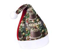 DWTJKMS Torta Eventi Tradizionali Cappello di Babbo Natale Classico Pelliccia Cappello di Natale Addensare Cappello di Natale con Paillettes Divertente