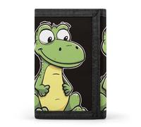 DWTJKMS Tranquillo Cartoon coccodrillo portafoglio minimalista uomo sottile tre volte portafogli moda moderno portafoglio antifurto porta carte e contanti