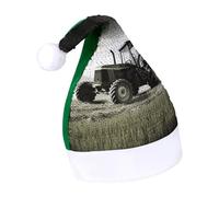 DWTJKMS Trattore Agricoltura Tranquil Santa Hat Classico Pelliccia Cappello di Natale Addensare Natale Party Hat con Paillettes Divertente Vacanza Inverno Cap