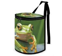 DWTJKMS Tree Frog Baby Car Trash Can con coperchio Grande capacità Appeso Auto Trash Bin a prova di perdite Impermeabile Pattumiera Auto Must Haves Accessori interni