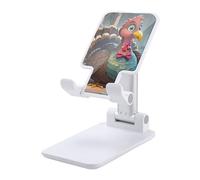 DWTJKMS Turchia Decorazione Cellulare Supporto Doppio Pieghevole, Altezza Regolabile Supporto Del Telefono Cellulare Portatile Culla Dock Desktop Adatto A Tutti Gli Smart Phone Bianco Stile