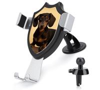 DWTJKMS Un simpatico bassotto da auto supporto per telefono cellulare per bocchette dell'aria supporto universale per auto adatto per tutti gli smartphone e modelli di auto (nero)