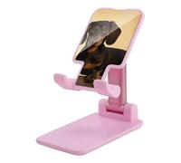 DWTJKMS Un simpatico bassotto supporto per telefono cellulare a doppia piegatura, regolabile in altezza supporto per telefono cellulare portatile da scrivania si adatta a tutti gli smartphone, stile