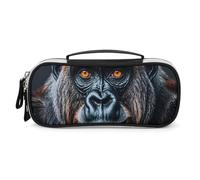 DWTJKMS Una borsa per il trucco in pelle Gorilla, portatile, piccola, organizer per cosmetici, impermeabile, per pennelli e matite e accessori per il trucco da viaggio