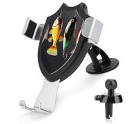 DWTJKMS Vari tipi di esche da pesca, supporto per telefono da auto, supporto universale per telefono cellulare, adatto per tutti gli smartphone e modelli di auto (nero)