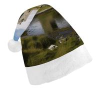 DWTJKMS View of The Dunguaire Castle Cappello di Babbo Natale Classico Cappello di Natale Addensare Cappello di Natale Divertente Cappello per le Vacanze per Unisex Adulti