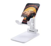 DWTJKMS Wild American Bison Mountains, supporto per telefono cellulare, pieghevole, regolabile in altezza, portatile, per tutti gli smartphone, colore: bianco