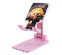 DWTJKMS Wild American Bison Mountains, supporto per telefono cellulare, pieghevole, regolabile in altezza, portatile, per tutti gli smartphone, colore: rosa