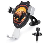 DWTJKMS Wild American Bison Mountains, supporto universale per telefono da auto, adatto per tutti gli smartphone e i modelli di auto (nero)