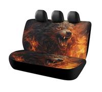DWTJKMS Wild Wolf in the Fire - Coprisedile per auto, antiscivolo, durevole, antigraffio, misura universale, adatto per auto, camion e SUV