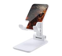 DWTJKMS Wild Wolf in The Fire - Supporto per telefono cellulare, pieghevole, regolabile in altezza, portatile, per tutti gli smartphone, colore: bianco