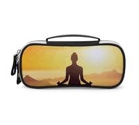 DWTJKMS Yoga Meditazione Sacchetto di Trucco In Pelle Portatile Piccolo Organizzatore Cosmetico Impermeabile Toiletry Borse Pennelli Matite E Viaggio Trucco Accessori