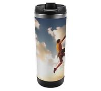 DWVSFJM Arrampicata su roccia Sport Bicchiere isolato in acciaio inossidabile Doppia parete Vuoto Tazza da viaggio isolata Tazza in metallo Grande Capacità Tazza da caffè riutilizzabile con coperchio