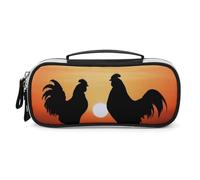 DWVSFJM Astuccio per matite in pelle PU Borsa per trucco portatile impermeabile con cerniera Animale Polli Astuccio per forniture per ufficio Borsa per trucco