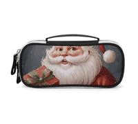 DWVSFJM Astuccio per matite in pelle PU Borsa per trucco portatile impermeabile con cerniera Babbo Natale con scatola astuccio per forniture per ufficio borsa per trucco