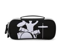 DWVSFJM Astuccio per matite in pelle PU Borsa per trucco portatile impermeabile con cerniera batterista astuccio per matite per forniture per ufficio borsa per trucco