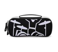 DWVSFJM Astuccio per matite in pelle PU Borsa per trucco portatile impermeabile con cerniera batterista astuccio per matite per forniture per ufficio borsa per trucco