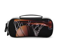 DWVSFJM Astuccio per matite in pelle PU Borsa per trucco portatile impermeabile con cerniera Borsa per matite da basket per forniture per ufficio Borsa per trucco